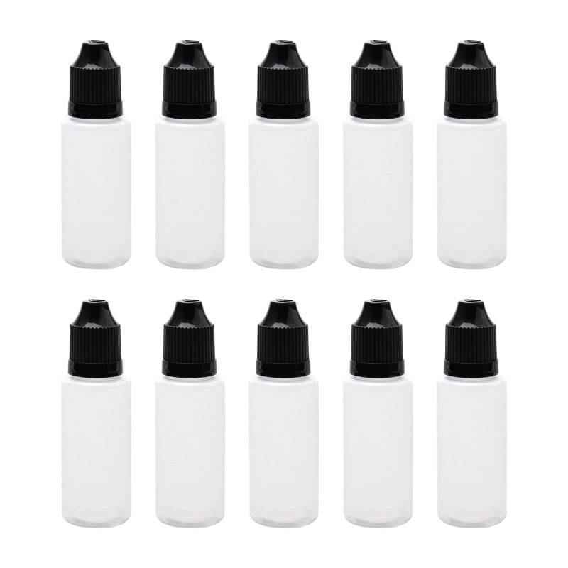 Flacons en PEBD de 20 ml - 6 couleurs - Pour gouttes ophtalmiques et la plupart des liquides - Bouchons de sécurité enfants et b Flacons en PEBD de 20 ml - 6 couleurs - Pour gouttes ophtalmiques et la plupart des liquides - Bouchons de sécurité enfants et b