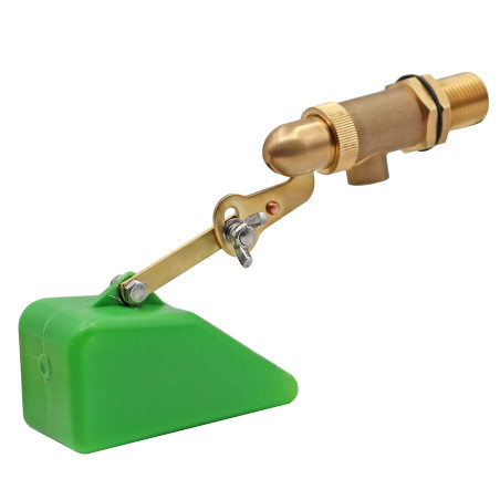 MUALROUS Vanne à Flotteur 1/2" En Laiton Avec Flotteur En Plastique Pour Montage Sur Réservoir, Vanne à Boisseau Sphérique Pour