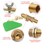 MUALROUS Vanne à Flotteur 1/2" En Laiton Avec Flotteur En Plastique Pour Montage Sur Réservoir, Vanne à Boisseau Sphérique Pour MUALROUS Vanne à Flotteur 1/2" En Laiton Avec Flotteur En Plastique Pour Montage Sur Réservoir, Vanne à Boisseau Sphérique Pour