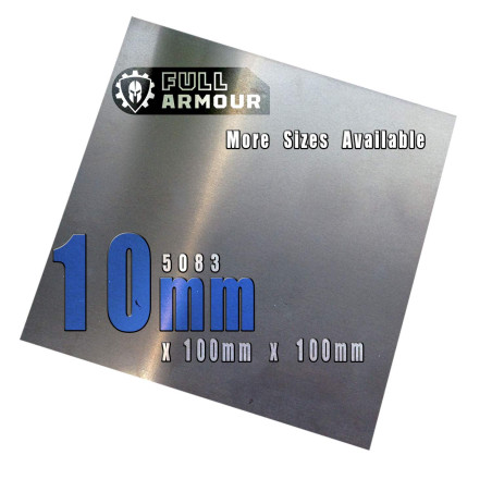 Plaque en aluminium - 10mm 100mm x 100mm (10cm x 10cm)