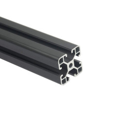 Iverntech 1 rail linéaire anodisé 300 mm 4040 conforme à la norme européenne en aluminium noir avec fente de 8 mm de la série 40