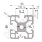 Iverntech 1 rail linéaire anodisé 300 mm 4040 conforme à la norme européenne en aluminium noir avec fente de 8 mm de la série 40 Iverntech 1 rail linéaire anodisé 300 mm 4040 conforme à la norme européenne en aluminium noir avec fente de 8 mm de la série 40