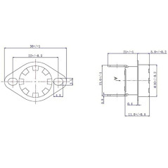 KSD301Interrupteur thermostatique, capteur de température, thermostat de contrôle thermique, Interrupteur thermostatique 250V/10