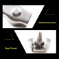 SeeRaphee Acier inoxydable Duplex 2-Post Wire Rope Clip câble Clamp, M4 20 pièces SeeRaphee Acier inoxydable Duplex 2-Post Wire Rope Clip câble Clamp, M4 20 pièces