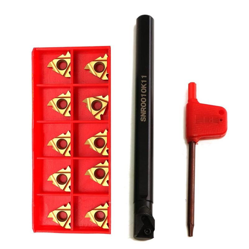 Maizoon Support de Barre de Filetage Interne CNC+10 Inserts 11IR A60+Clé T8 CNC en Acier Inoxydable Haute Adhérence Résistance A Maizoon Support de Barre de Filetage Interne CNC+10 Inserts 11IR A60+Clé T8 CNC en Acier Inoxydable Haute Adhérence Résistance A