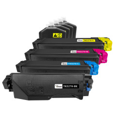 TOPRINT Cartouches de Toner Compatibles 4 Couleurs TK5270 TK 5270 TK-5270 8000 Pages pour Noir et 6000 Pages pour CMY pour Kyoce