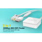 Vonets VAR11N-300 Mini Routeur Portable/Répéteur WiFi Potent/WiFi Bridge 3 en Un, Fréquence individuelle 300 Mbps 2,4 GHz, 1 Por Vonets VAR11N-300 Mini Routeur Portable/Répéteur WiFi Potent/WiFi Bridge 3 en Un, Fréquence individuelle 300 Mbps 2,4 GHz, 1 Por
