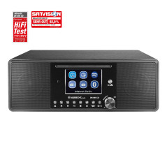 Albrecht DR 895 CD Système Compact Dab+/FM/Internet/CD, Noir, avec écran Couleur 4", Musique stéréo et Podcast, USB, contrôle pa