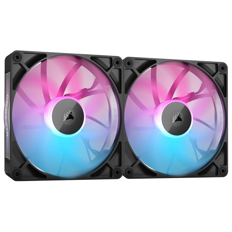 CORSAIR iCUE LINK RX140 RGB 140mm Ventilateurs PWM avec Hub Système iCUE LINK - Roulement à Dôme Magnétique - Dual Pack - Noir CORSAIR iCUE LINK RX140 RGB 140mm Ventilateurs PWM avec Hub Système iCUE LINK - Roulement à Dôme Magnétique - Dual Pack - Noir