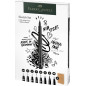 Faber-Castell 267102 - Sketch Set 9 pièces, avec carnet de croquis et crayons à encre de Chine Pitt Artist Pen Faber-Castell 267102 - Sketch Set 9 pièces, avec carnet de croquis et crayons à encre de Chine Pitt Artist Pen