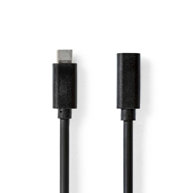 NEDIS Câble USB - USB 3.2 Gen 1 - Connecteur USB-C - Prise USB-C - 4K@60Hz - 5 Gbps - Nickelé - 2.00 m - Rond - PVC - Noir - Boî NEDIS Câble USB - USB 3.2 Gen 1 - Connecteur USB-C - Prise USB-C - 4K@60Hz - 5 Gbps - Nickelé - 2.00 m - Rond - PVC - Noir - Boî