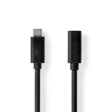 NEDIS Câble USB - USB 3.2 Gen 1 - Connecteur USB-C - Prise USB-C - 4K@60Hz - 5 Gbps - Nickelé - 2.00 m - Rond - PVC - Noir - Boî