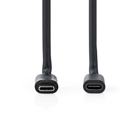 NEDIS Câble USB - USB 3.2 Gen 1 - Connecteur USB-C - Prise USB-C - 4K@60Hz - 5 Gbps - Nickelé - 2.00 m - Rond - PVC - Noir - Boî