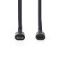 NEDIS Câble USB - USB 3.2 Gen 1 - Connecteur USB-C - Prise USB-C - 4K@60Hz - 5 Gbps - Nickelé - 2.00 m - Rond - PVC - Noir - Boî NEDIS Câble USB - USB 3.2 Gen 1 - Connecteur USB-C - Prise USB-C - 4K@60Hz - 5 Gbps - Nickelé - 2.00 m - Rond - PVC - Noir - Boî