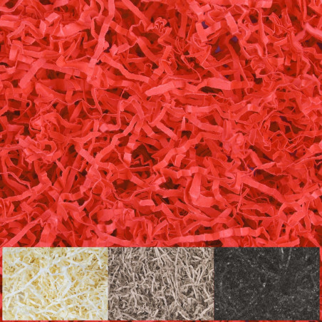 Creative Deco 1kg Frisure Papier Déchiqueté Papier Kraft Rouge | Papier Cadeau Noel | Frisure Emballage | Remplissage Boite Cade