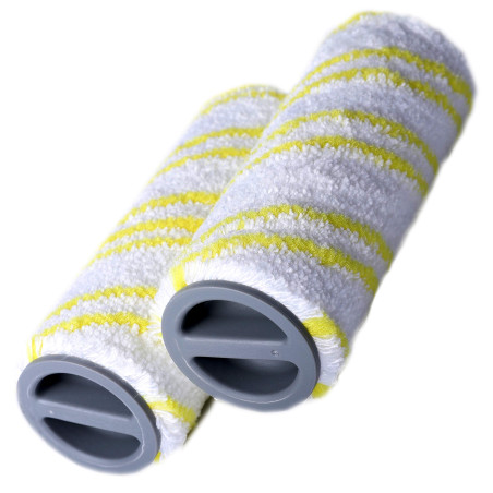 KEEPOW Rouleaux de Rechange Accessoire pour Kärcher FC3/ FC5/ FC7 Jaunes (2PCS), 2.055-006.0
