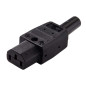PremiumCord Connecteur d'alimentation 230 V Prise 10 A IEC C13 Noir