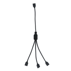 QWORK® Câble répartiteur ARGB, 5 V, 3 broches, cable rgb pc, 1 prise vers 3 fiches, 30 cm, pour refroidisseur CPU et ventilateur