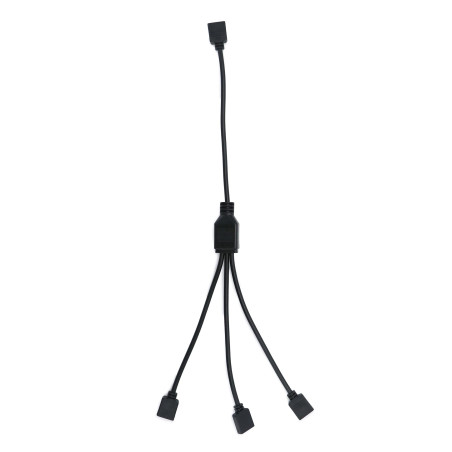 QWORK® Câble répartiteur ARGB, 5 V, 3 broches, cable rgb pc, 1 prise vers 3 fiches, 30 cm, pour refroidisseur CPU et ventilateur