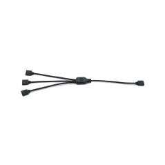 QWORK® Câble répartiteur ARGB, 5 V, 3 broches, cable rgb pc, 1 prise vers 3 fiches, 30 cm, pour refroidisseur CPU et ventilateur