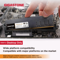 【DDR4 RAM】 GIGASTONE 32Go Kit(2x16Go) DDR4 2666MHz(2400MHz Or 2133MHz) PC4-21300(PC4-19200/17000) CL19 1.2V UDIMM 288pin Unbuffe