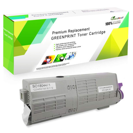 GREENPRINT Cartouche de Toner Compatible C542 C532 MC563 MC573 Noir 7000 Pages pour Imprimantes OKI Okidata C532dn C542dn MC563d