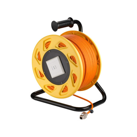 goobay 58934 Cat 7 Cable reseau Ethernet/Enrouleur de câble réseau Mobil - S/FTP - 1000 MHz Rj45 / rallonge Cable ethernet/Câble