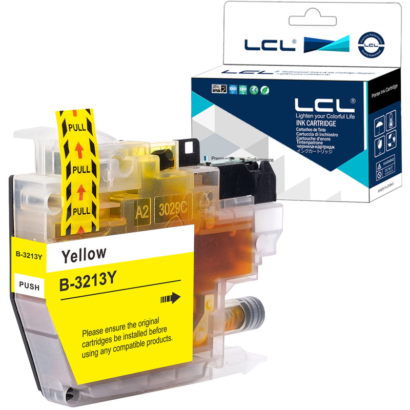 LCL Cartouche d'encre Compatible LC-3213 LC3213 LC-3213Y LC3213Y (1Jaune) Remplacement pour Brother DCP-J770 DCP-J772DW DCP-J774