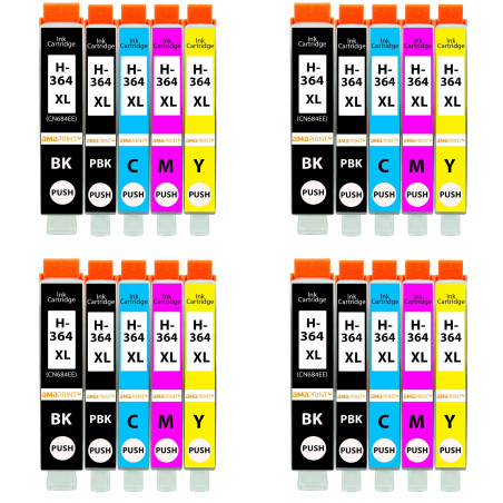 Amaprint 20 XL Cartouches Compatible avec HP 364 364XL PBK pour DeskJet 5445 5460 OfficeJet 7515 PhotoSmart 7510 7520 B8550 C532