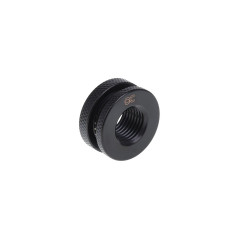 Alphacool - Passe Cloison Double Filetage 1/4" - Version Courte - Noir