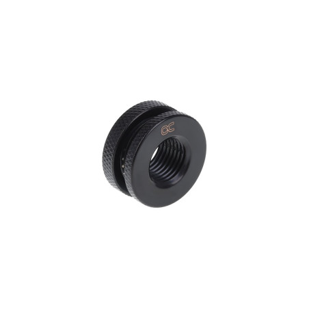 Alphacool - Passe Cloison Double Filetage 1/4" - Version Courte - Noir