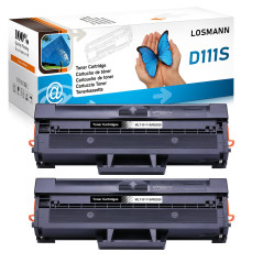 LOSMANN 2x Toner compatible pour Samsung MLT-D111S D111L pour Samsung Xpress M2020 M2020W M2021 M2021W M2022 M2022W M2026 M2026W