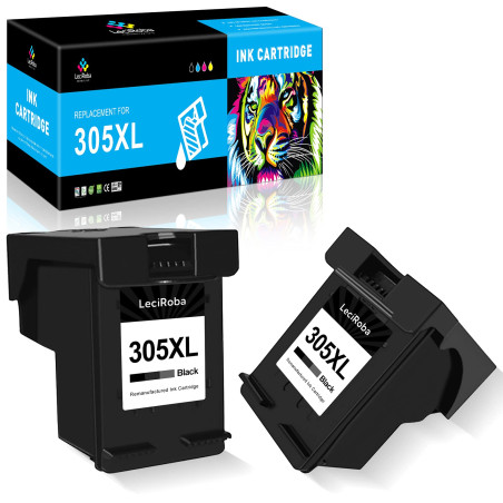 LeciRoba Cartouche 305 XL pour HP Noir et Couleur ,pour Encre 307xl Deskjet 1210 2710 2720 2721 2722 2723 4130 Envy 6010 6020 60