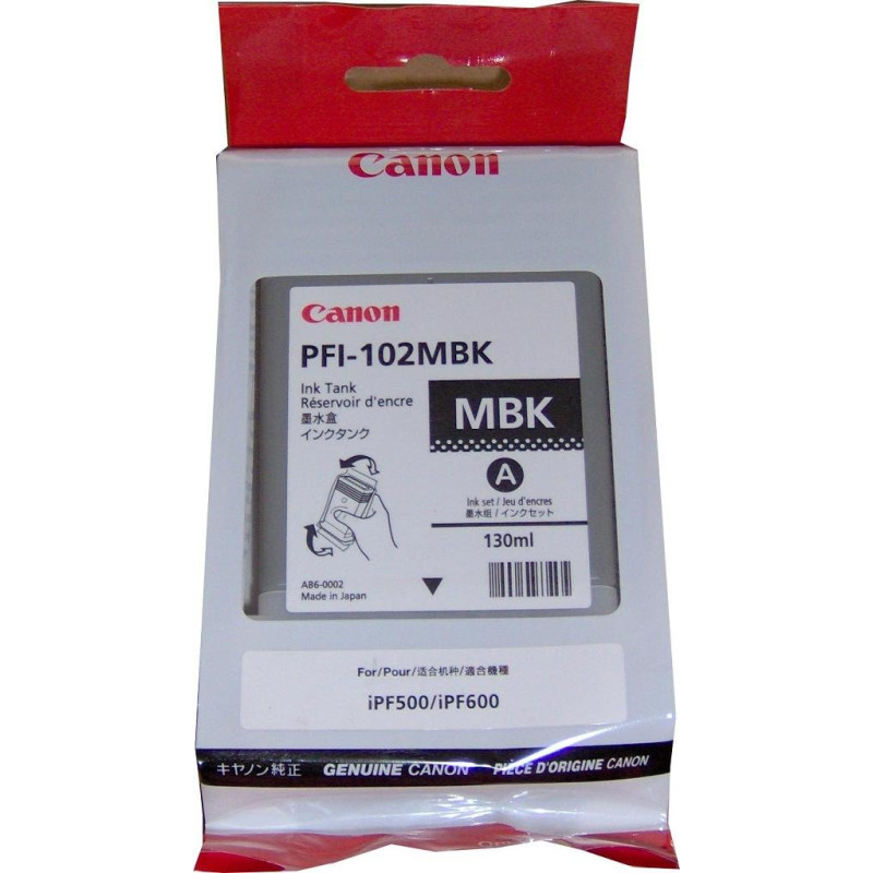Canon PFI-102MBK 130ml Noir Mat Cartouche d'encre
