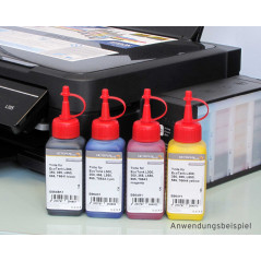 4 x 250 ml Encre, Encre d’imprimante compatible pour Epson EcoTank L300, L350, L355, L365, L455, L550, L555, L565, L100, L200 Im