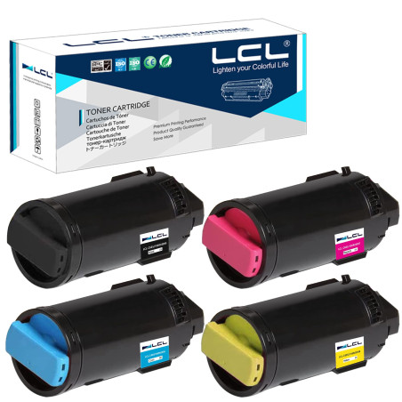 LCL Cartouche de Toner Compatible VersaLink C605 C600 C600N C600DN 106R03899 106R03896 106R03897 106R03898 (4-Pack K C M Y) Remp