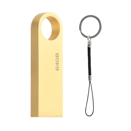 Clé USB 64 Go, Mini Clef USB 64 GB Pen Drive 64GO USB Flash Drive 64GB Cle USB 64 giga avec Crochet pour Ordinateur Portable/PC/