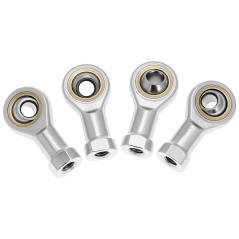 QWORK® 4 Pièces 6mm Embout Roulement à Rotule M6 x 1.0, Femelle Filétage Auto-Lubrifiantes