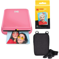 KODAK Step Imprimante Imprimante photo mobile sans fil avec technologie Zinc (Rose) Kit de voyage