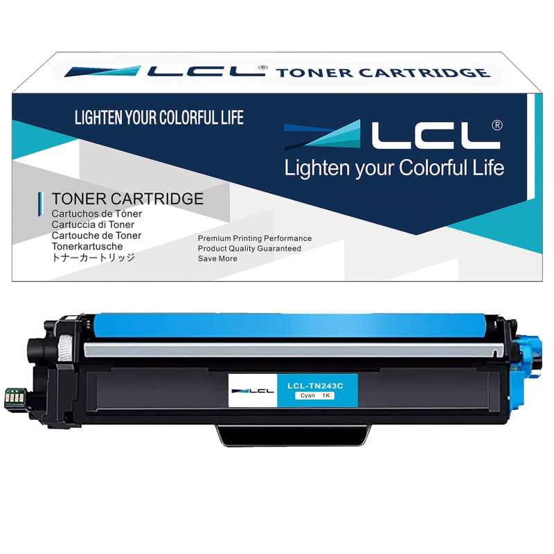 LCL Cartouche de Toner Compatible TN243 TN-243 TN243C TN-243C ( Cyan ) Remplacement pour Brother HL-L3210CW HL-L3230CDW HL-L3270