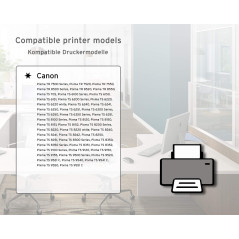 5X 100 ML d'encre d'imprimante PureInk Compatible pour Canon PGI-580, Cartouches d'encre CLI-581 pour Canon Pixma TR 7520, TR 75