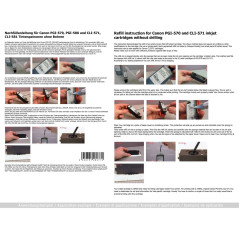 5X 100 ML d'encre d'imprimante PureInk Compatible pour Canon PGI-580, Cartouches d'encre CLI-581 pour Canon Pixma TR 7520, TR 75