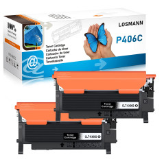 LOSMANN 2X Toner Noir Compatible pour Samsung 406S CLP-360 CLT-K406S Xpress C410W C460 C460FW C460W C467W CLP-360N CLP-360ND CLP