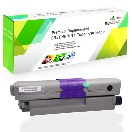 GREENPRINT Cartouche de Toner Compatible C332 MC363 Noir 3500 Pages pour Le Noir pour Les Imprimantes Laser Couleur OKI C332dn M