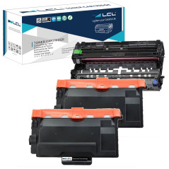 LCL Cartouche de Toner Compatible TN3480 TN3430 TN-3480 TN-3430 (2 Pack) et Tambour Compatible DR3400 DR-3400(1-Pack) Remplaceme
