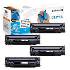 LOSMANN 4x Toner compatible pour HP CE278A 78A pour HP Laserjet M1536DNF M1536MFP P1566 P1560 P1606 P1606DN Canon LBP6200D LBP62