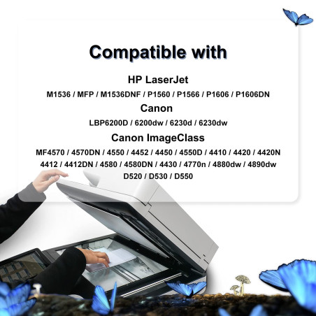LOSMANN 4x Toner compatible pour HP CE278A 78A pour HP Laserjet M1536DNF M1536MFP P1566 P1560 P1606 P1606DN Canon LBP6200D LBP62