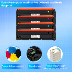 Bubprint 4 Cartouche de Toner Compatible pour Canon 045 045H 045 H i-Sensys LBP611CN LBP612CDW LBP613CDW LBP613CW MF631CN MF632C