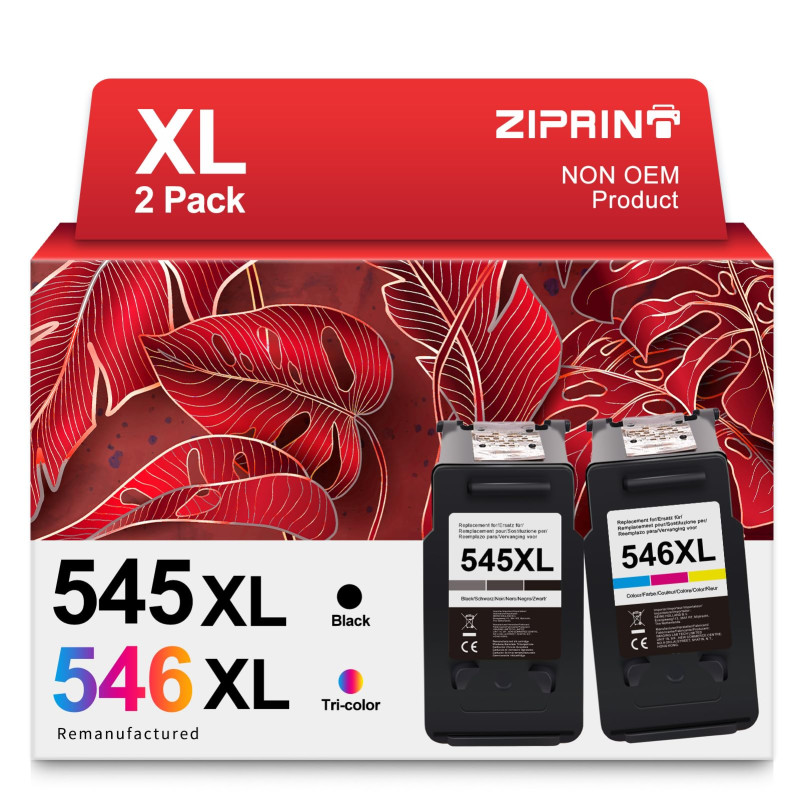 ZIPRINT Compatible pour Canon PG-545XL CL-546XL Cartouche d'imprimante Multipack pour Canon PIXMA MG2450 MG2550 MG2950 IP2850 TS ZIPRINT Compatible pour Canon PG-545XL CL-546XL Cartouche d'imprimante Multipack pour Canon PIXMA MG2450 MG2550 MG2950 IP2850 TS