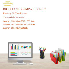 ASEKER Compatibile CS310 CS410 CS510 Cartuccia Toner pour Lexmark CS310dn CS310dtn CS410n CS410dn CS410dtn CS510de CS510dte 4000